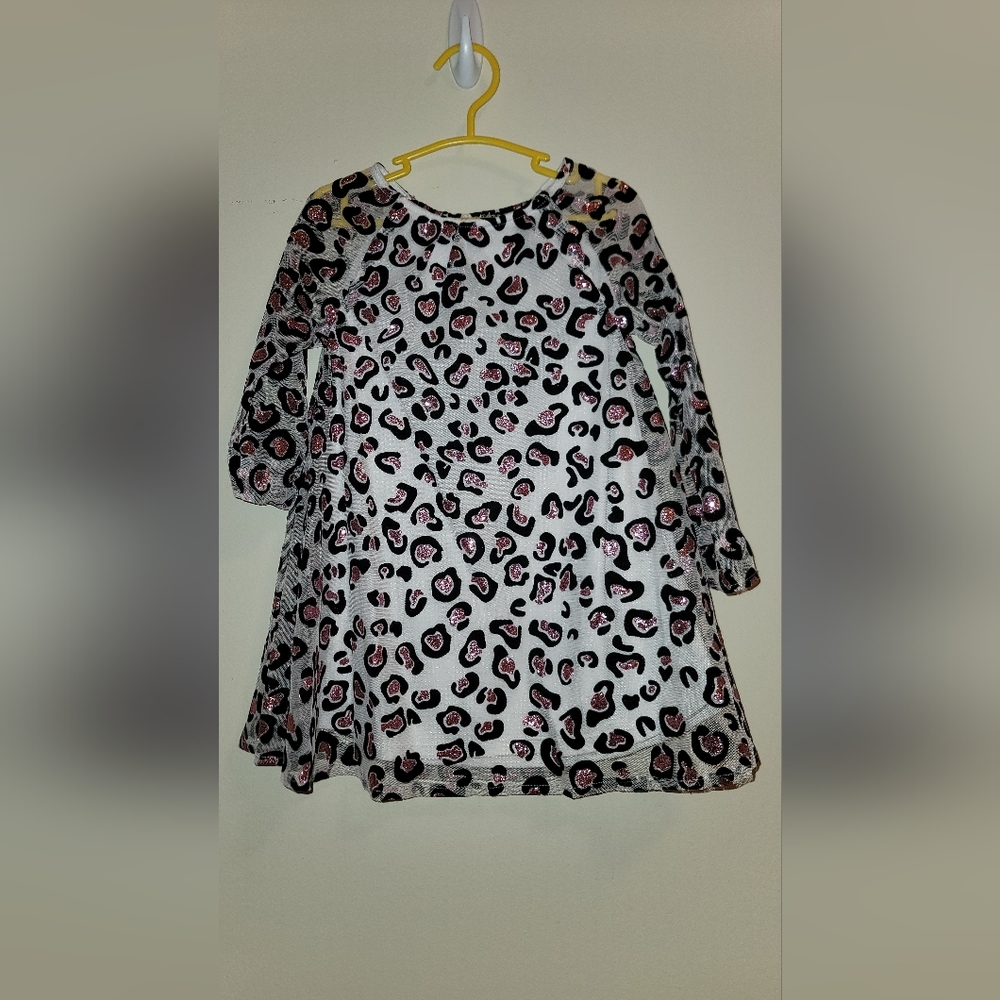Girls sparkle leopard dress 2t